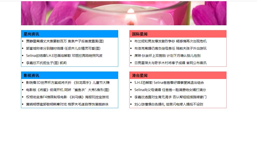内容分类显示